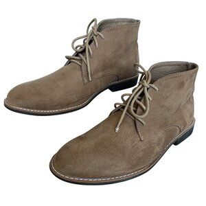Old Navy Mens 11 Suede Chukka Boots Tan Y2K Ankle Lace Up Comfort Shoe Timeless